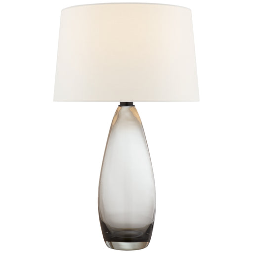 Myla One Light Table Lamp in Smoked Glass