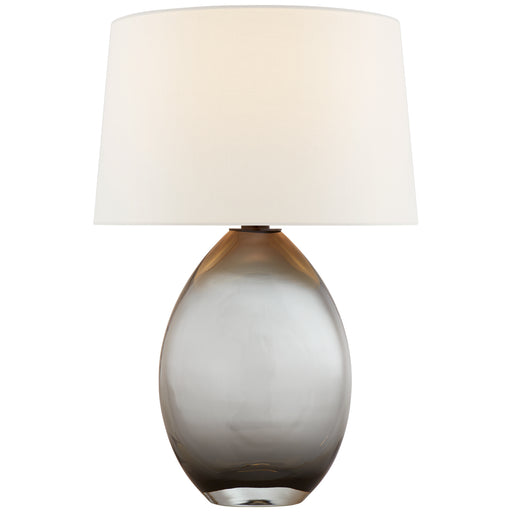 Myla One Light Table Lamp in Smoked Glass