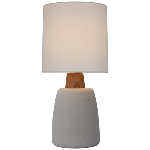 Aida LED Table Lamp in Porous White and Natural Oak