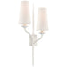 Iberia Two Light Wall Sconce in Plaster White