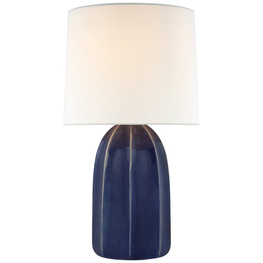 Melanie LED Table Lamp in Frosted Medium Blue