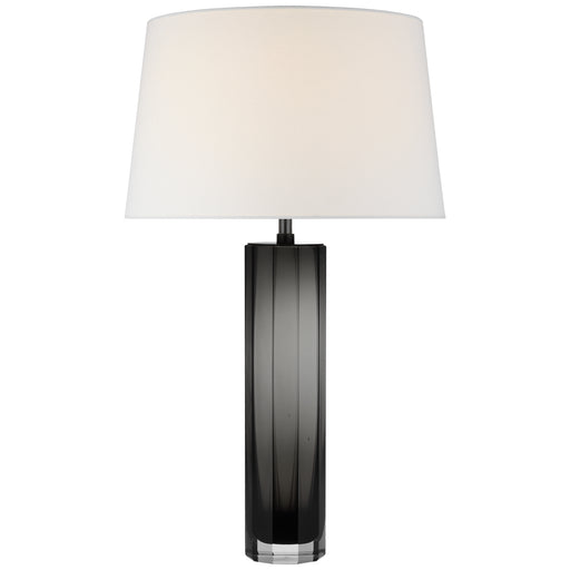 Fallon LED Table Lamp in Smoked Glass