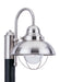 Sebring One Light Outdoor Post Lantern in Brushed Stainless