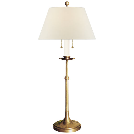 Dorchester Two Light Table Lamp in Antique-Burnished Brass