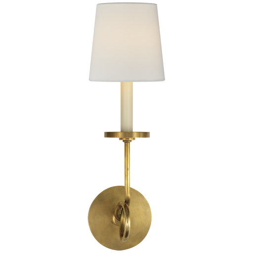 Symmetric Twist One Light Wall Sconce in Antique-Burnished Brass