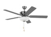 Linden LED 52'' Ceiling Fan in Brushed Steel