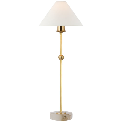 Caspian LED Accent Lamp in Antique-Burnished Brass and Alabaster