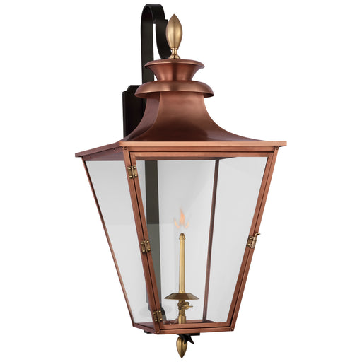 Albermarle2 Gas Wall Lantern in Soft Copper and Brass