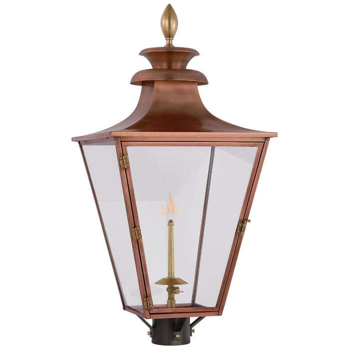 Albermarle2 Gas Post Light in Soft Copper and Brass
