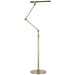 Heron LED Floor Lamp in Hand-Rubbed Antique Brass and Matte Black