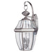 Lancaster Two Light Outdoor Wall Lantern in Antique Brushed Nickel