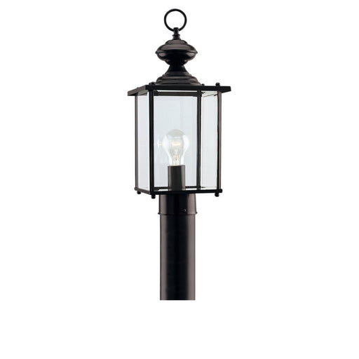 Jamestowne One Light Outdoor Post Lantern in Black