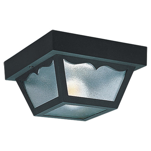 Outdoor Ceiling Two Light Outdoor Flush Mount in Black