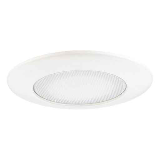 Recessed Lighting 6" Flat Glass Shower Trim with Reflector in White