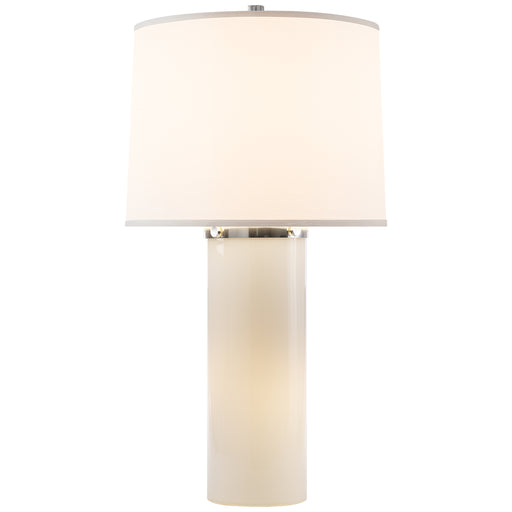 Moon Glow One Light Table Lamp in White Glass