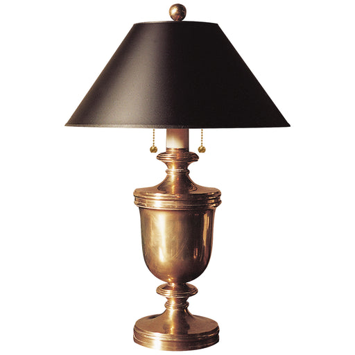 Classical Urn Table Two Light Table Lamp in Antique-Burnished Brass
