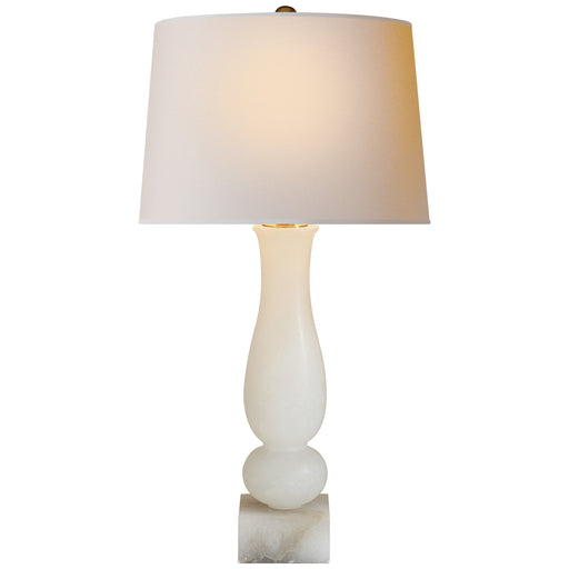 Contemporary Balustrade One Light Table Lamp in Alabaster