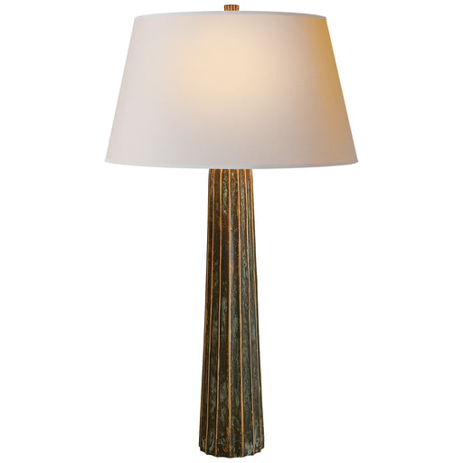 Fluted Spire One Light Table Lamp in Bronze