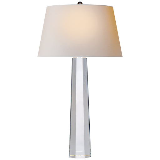 Fluted Spire One Light Table Lamp in Crystal
