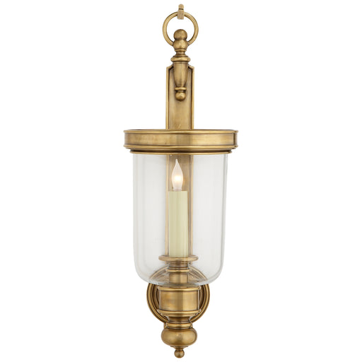 Georgian Hurricane Sconce One Light Wall Sconce in Antique-Burnished Brass