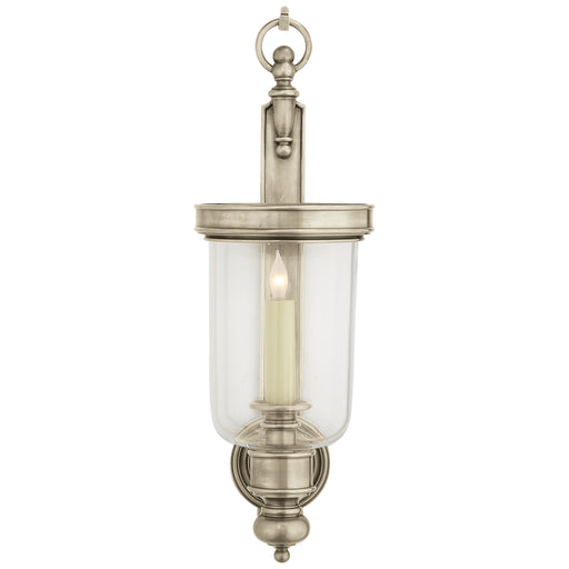 Georgian Hurricane Sconce One Light Wall Sconce in Antique Nickel