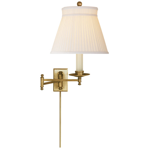 Dorchester3 One Light Swing Arm Wall Lamp in Antique-Burnished Brass