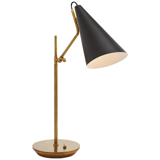 Clemente One Light Table Lamp in Brass with Black
