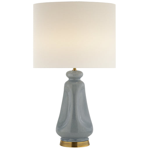 kapila Two Light Table Lamp in Polar Blue Crackle