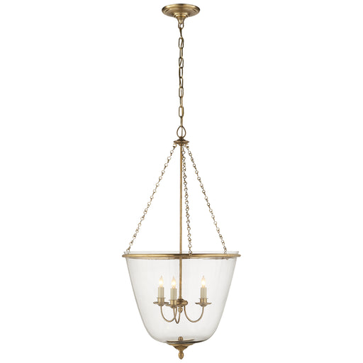 Pondview Three Light Lantern in Hand-Rubbed Antique Brass