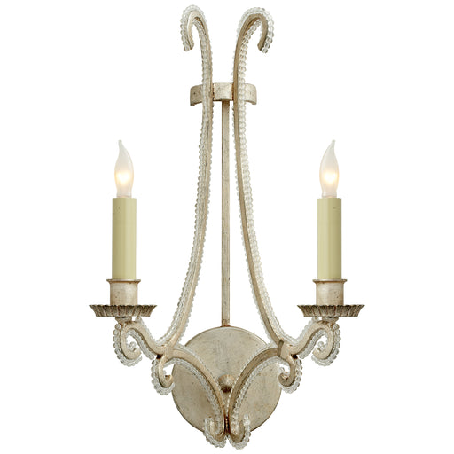 Oslo Two Light Wall Sconce in Burnished Silver Leaf