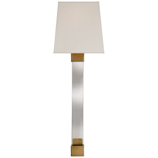Edgar One Light Wall Sconce in Crystal with Brass
