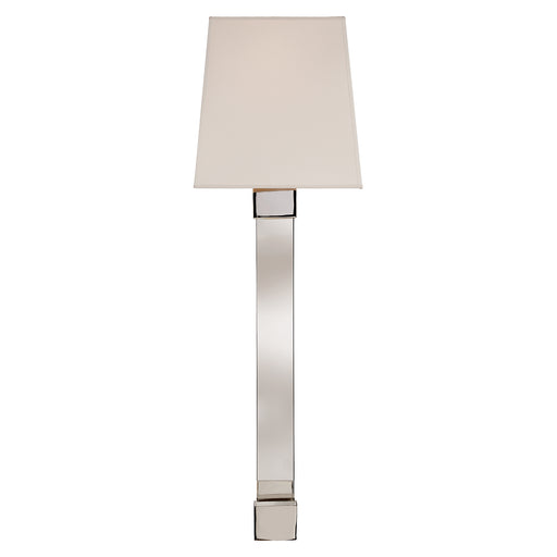 Edgar One Light Wall Sconce in Crystal with Polished Nickel