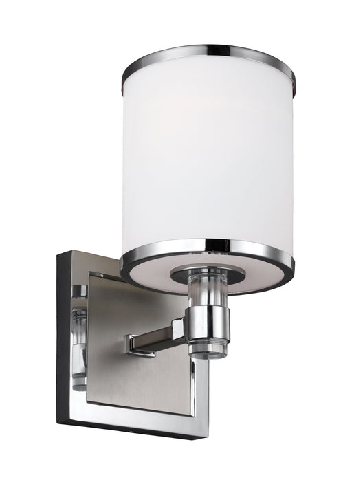 Prospect Park One Light Wall Sconce in Satin Nickel / Chrome