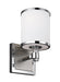 Prospect Park One Light Wall Sconce in Satin Nickel / Chrome