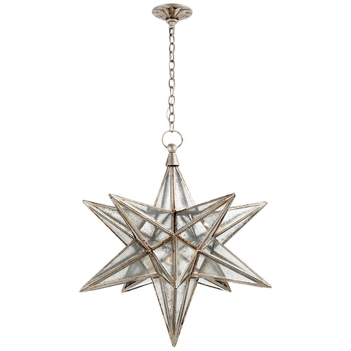 Moravian Star One Light Lantern in Burnished Silver Leaf