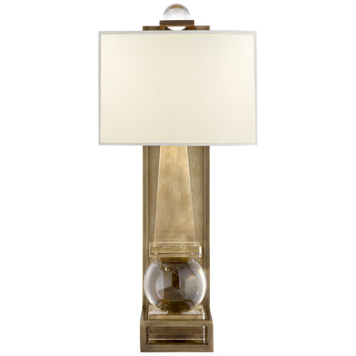 Paladin One Light Wall Sconce in Crystal with Brass