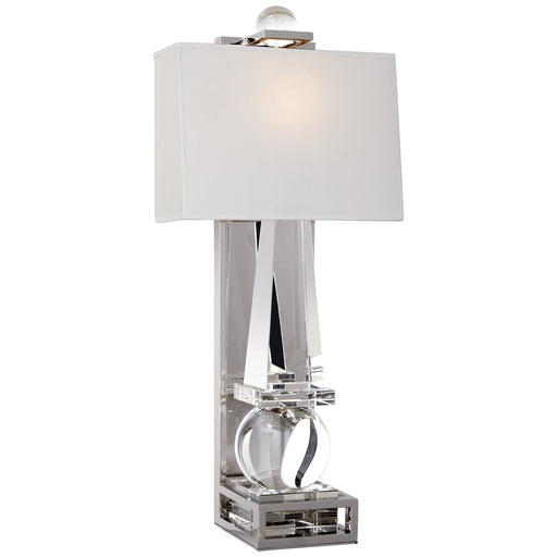 Paladin One Light Wall Sconce in Crystal with Polished Nickel