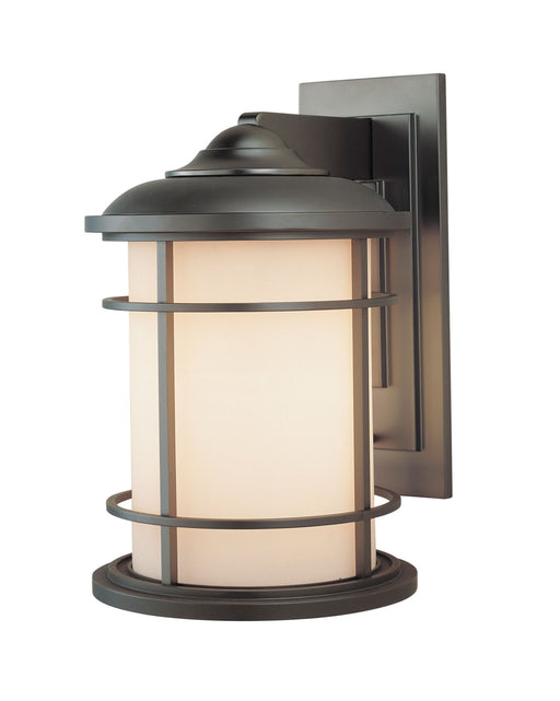 Lighthouse One Light Outdoor Wall Lantern in Burnished Bronze