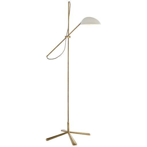 Graphic One Light Floor Lamp in Hand-Rubbed Antique Brass