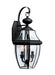 Lancaster Two Light Outdoor Wall Lantern in Black