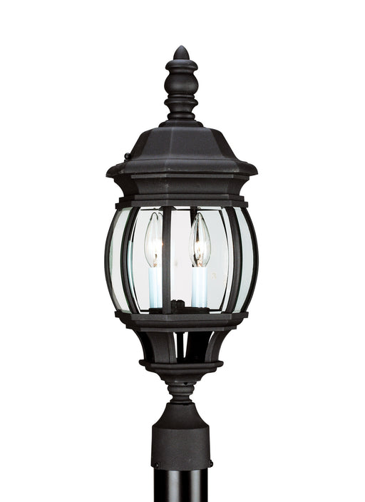 Wynfield Two Light Outdoor Post Lantern in Black