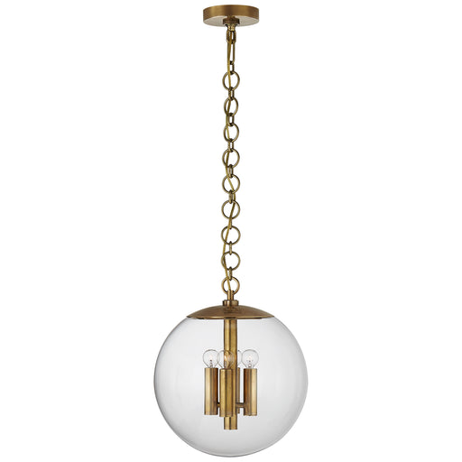 Turenne Four Light Pendant in Hand-Rubbed Antique Brass