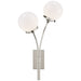 Prescott Two Light Wall Sconce in Polished Nickel