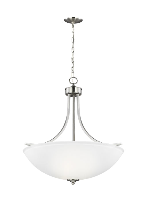 Geary Four Light Pendant in Brushed Nickel