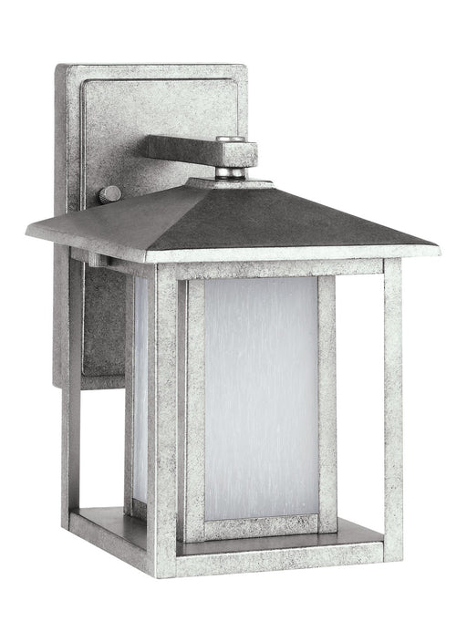 Hunnington LED Outdoor Wall Lantern in Weathered Pewter