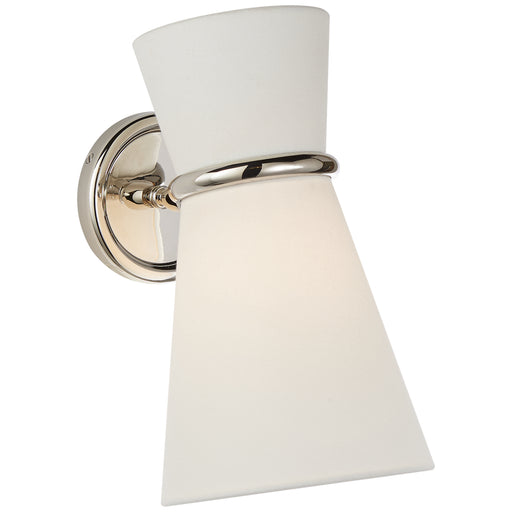 Clarkson One Light Wall Sconce in Polished Nickel