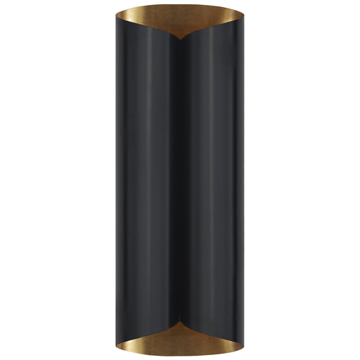 Selfoss Four Light Wall Sconce in Black and Hand-Rubbed Antique Brass