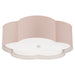 Bryce Four Light Flush Mount in Pink and White