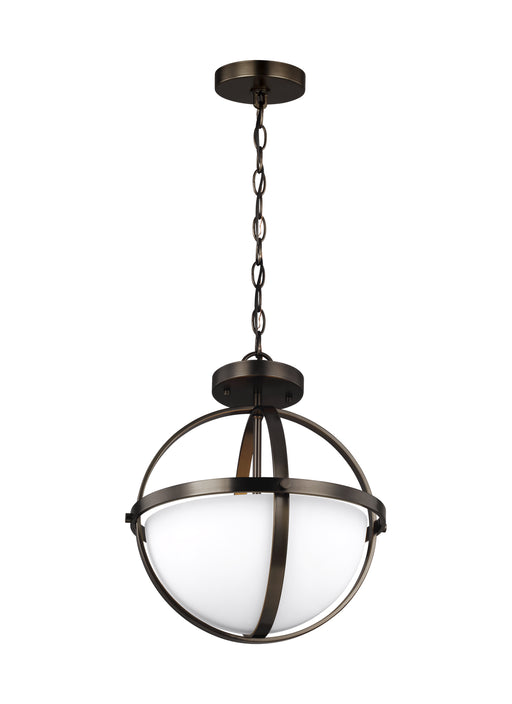 Alturas Two Light Semi-Flush Convertible Pendant in Brushed Oil Rubbed Bronze