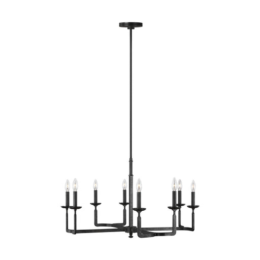 Ansley Eight Light Chandelier in Aged Iron